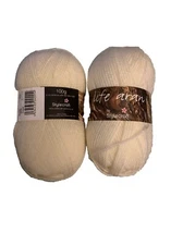 YARN SKEIN Lot STYLECRAFT Life Aran 75% ACRYLIC 25% WOOL #2305 CREAM DyeLot50746