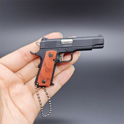 1911 Kimber Schlüsselanhänger, Metallpistole Schlüsselanhänger mit Holzgriff Mini Pistole Schlüsselanhänger - Bild 17 von 19