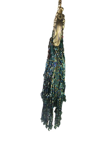 Vintage Seed Bead Flapper Barbie Core Grandma Clutch Evening Handbag Purse - Picture 2 of 16
