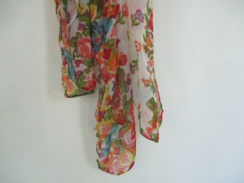 Multi Colored Floral 18.5" x 60" Scarf - Picture 10 of 12
