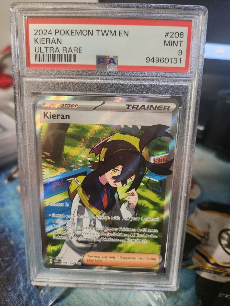 Pokemon Card Kieran 206/167 Twilight Masquerade PSA 9 MINT DPS 13
