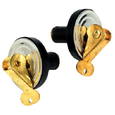 2 Pack of 3/8 Inch Deck, Livewell and Baitwell Neoprene Drain Plugs for Boats