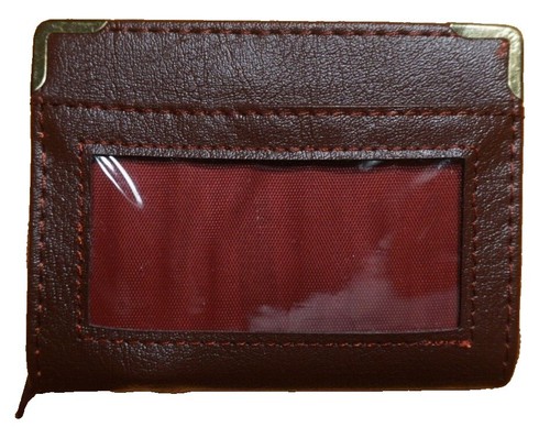 ソフト Zip-Around RFID Black Leather Bifold Wallet Business Credit Card