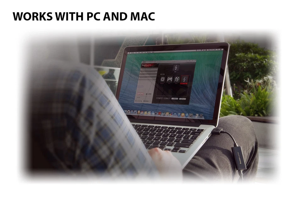 USB Sound Card Adapter for Windows and Mac 24 Bit 96kHz Plug and Play - Image 3 of 4