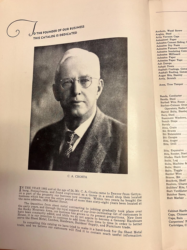 1955 C.A. Crosta Inc. Denver Colorado Hardware Catalog No. 55 HVAC - Image 3 of 4