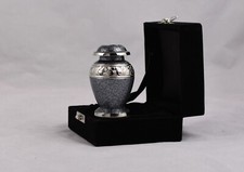 Personalisierte grau & silber Messing Andenken Einäscherung Urne - Medaille Asche graviert