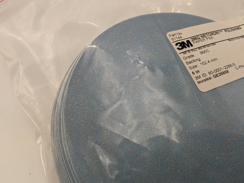 50 STCK. 3M 51144 286Q Nass-Polierpapier PSA 6 Zoll Durchmesser 9 MIC Qualität Aluminiumoxid - Bild 5 von 7