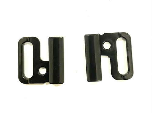 2 Pcs / 1 Pair Black Plastic Bikini Clips Snap 14mm STRAP Bra Swim Buckle Clasp - Picture 4 of 4
