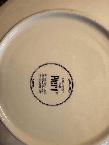 PIER 1 IMPORTS, 4 DIFFERENT CAT PLATES,, 8 1/2" FLOWER BUTTERFLIES DOLOMITE - Picture 10 of 10