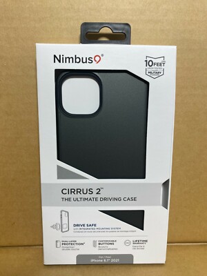 Nimbus9 Cirrus 2 Case for iPhone 13 Gray Black With Integrated Mounting System