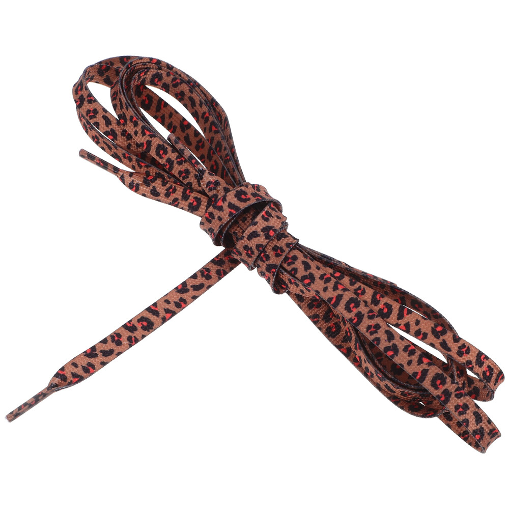 APL 2 Paia Lacci Con Motivo Leopardato Per Stivali Elastici Piatti