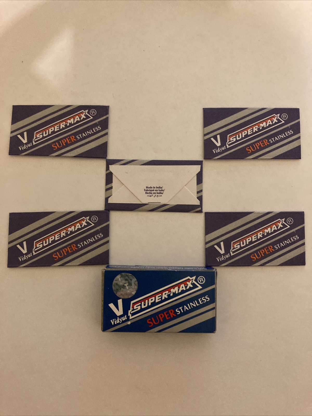 5 Double Edge Razor Blades, Vidyut Supermax Super Stainless | eBay