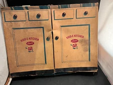 Vintage Pressman Amsco Kidd-E-Kitchen Cardboard Case 1953 complete mint contents