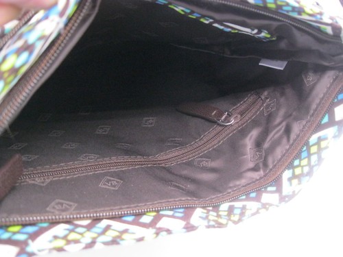 Vera Bradley MAILBAG RAIN FOREST DOPPIA CERNIERA borsa MESSENGER BORSA A TRACOLLA NUOVA CON ETICHETTE - Foto 5 di 5