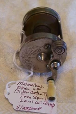  VINTAGE MEISSELBACH OKEH FREE SPOOL 620  REEL 4/25/20P GOOD CLICKER 100YD