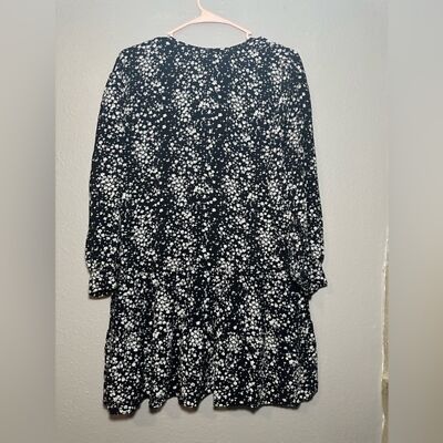 ZARA BLACK AND WHITE FLORAL MINI DRESS Size S | eBay