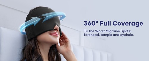 Migraine Relief Cap – Reusable Cooling Gel Headache Mask for Puffy Eyes & Stress - Picture 10 of 15