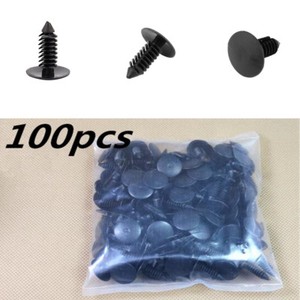 100x-Black-Plastic-Rivet-Fasteners-8mm-Dia-Hole-for-Car-Bumper-Fender-Side-Skirt