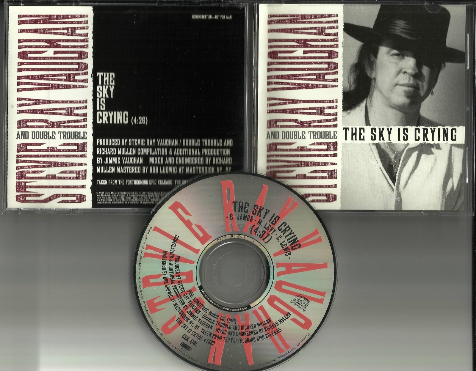 STEVIE RAY VAUGHAN The Sky is Crying 1991 USA MINT PROMO DJ CD Single ESK4181