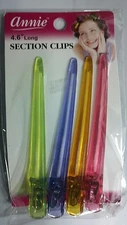 ANNIE 4.6" SECTION CLIPS IN ASSORTED COLORS #3231
