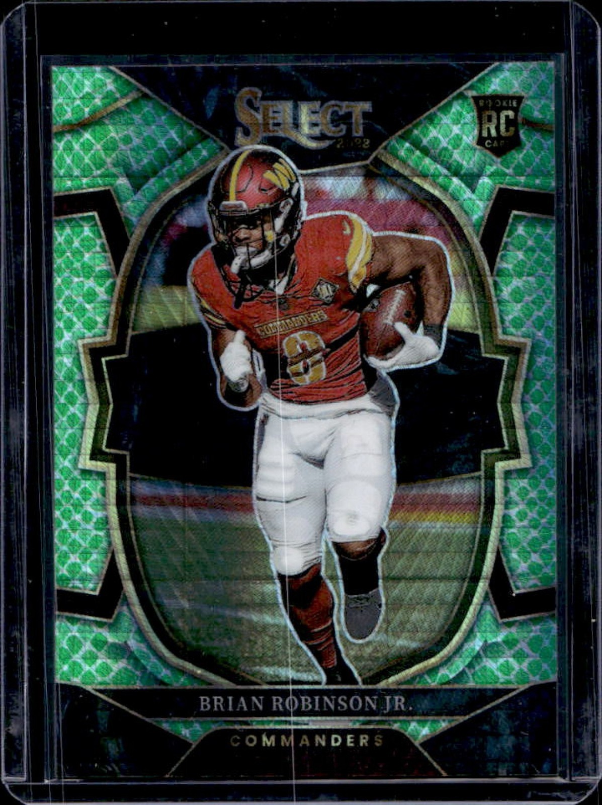 2022 Panini Select Brian Robinson Jr. RC Dragon Scale Prizm Concourse #/89