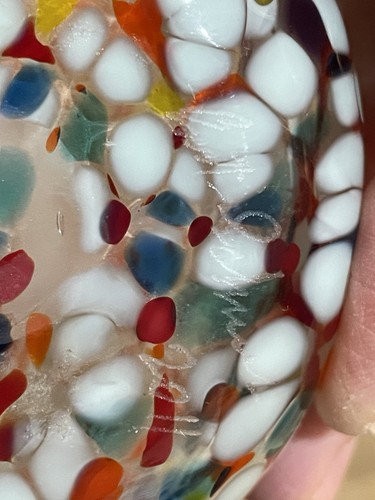 Confetti Glass Vase Dress Hand Blown - Artist Signed Gift - Picture 6 of 11