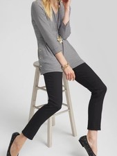 Chicos Denim Pull-On Jeggings Black size 6 NWT