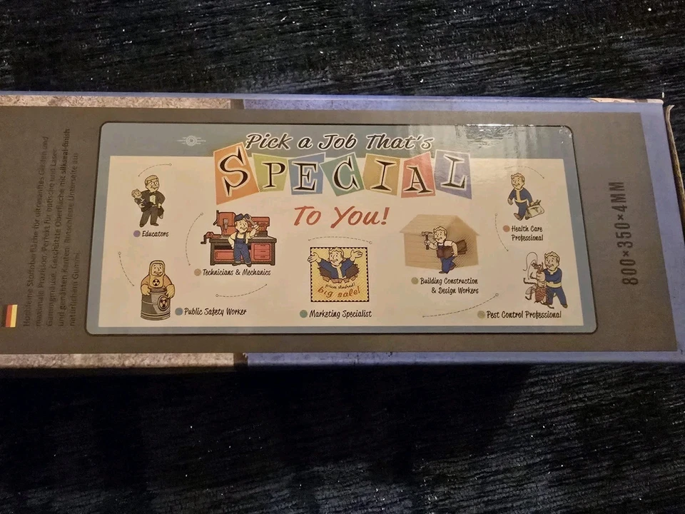 Fallout S.P.E.C.I.A.L. Oversized Deskmat Mouse Pad Mat Vault 33 Official new - Image 2 of 3