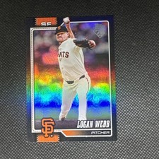 2026 Topps Series One Logan Webb Black Border Foil /10 #69 San Francisco Giants