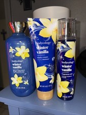 Bodycology Winter Vanilla Body Wash/Bubble Bath Fragrance Mist 3 Pc Set