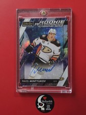 2023-24 Pavel Mintyukov Platinum /35 Rookie Auto Cosmic #R-PM RC O-Pee-Chee 