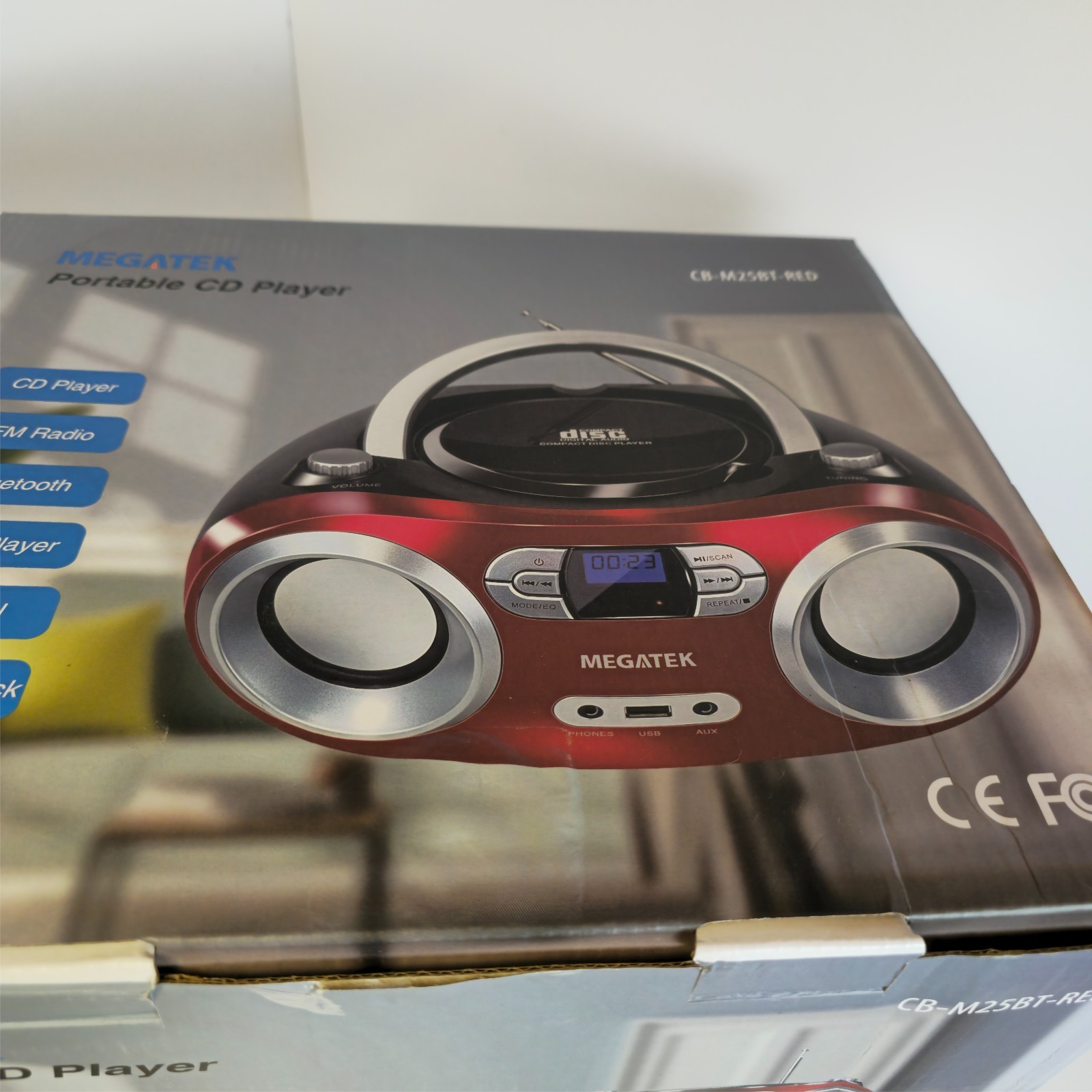 Cb-m25bt Red Fm Radio Bluetooth