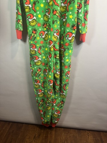 Dr Suess The Grinch One Piece Hooded Christmas Costume Unisex Small - Picture 9 of 15