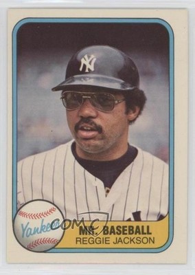 1981 Fleer Reggie Jackson (Mr Baseball on Front) #79 HOF 1c7