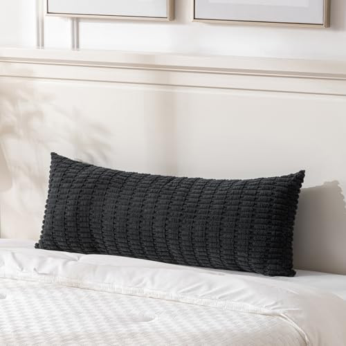 Long Body Lumbar Decorative Throw Pillow Covers 36" x 14" (Pack of 1) Black - Bild 1 von 6