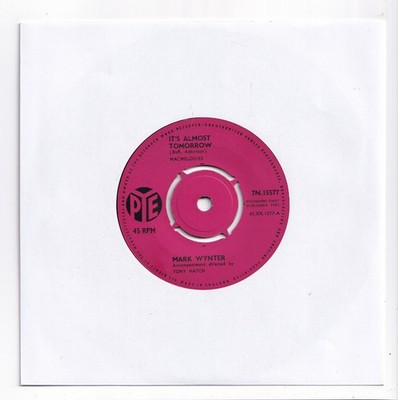 (AR114) Mark Wynter, It's Almost Tomorrow - 1963 - 7 inch vinyl