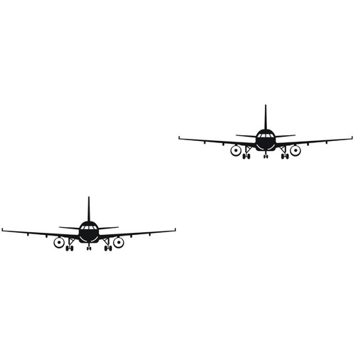 2 stücke Flugzeug Wandaufkleber Selbstklebende Wasserdichte Wandtattoo für Home - Bild 3 von 12