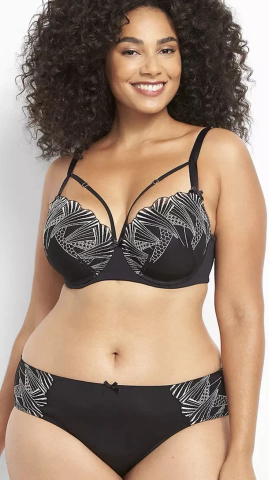 Sujetador Lane Bryant Cacique Nuevo con Etiquetas Seriously Sexy Boost Balconette 44 DDDD y Conjunto de Panty Foto 3 de 4