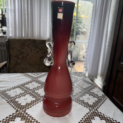J. Słuczan-Orkusz Vase Studioglas Krakau Glassworks 1970er 37 cm hoch