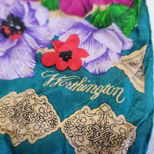 Vintage Worthington 100% Silk Scarf Neck Wrap 54"/11" Multicolor Floral Print, $15 - Photo 7
