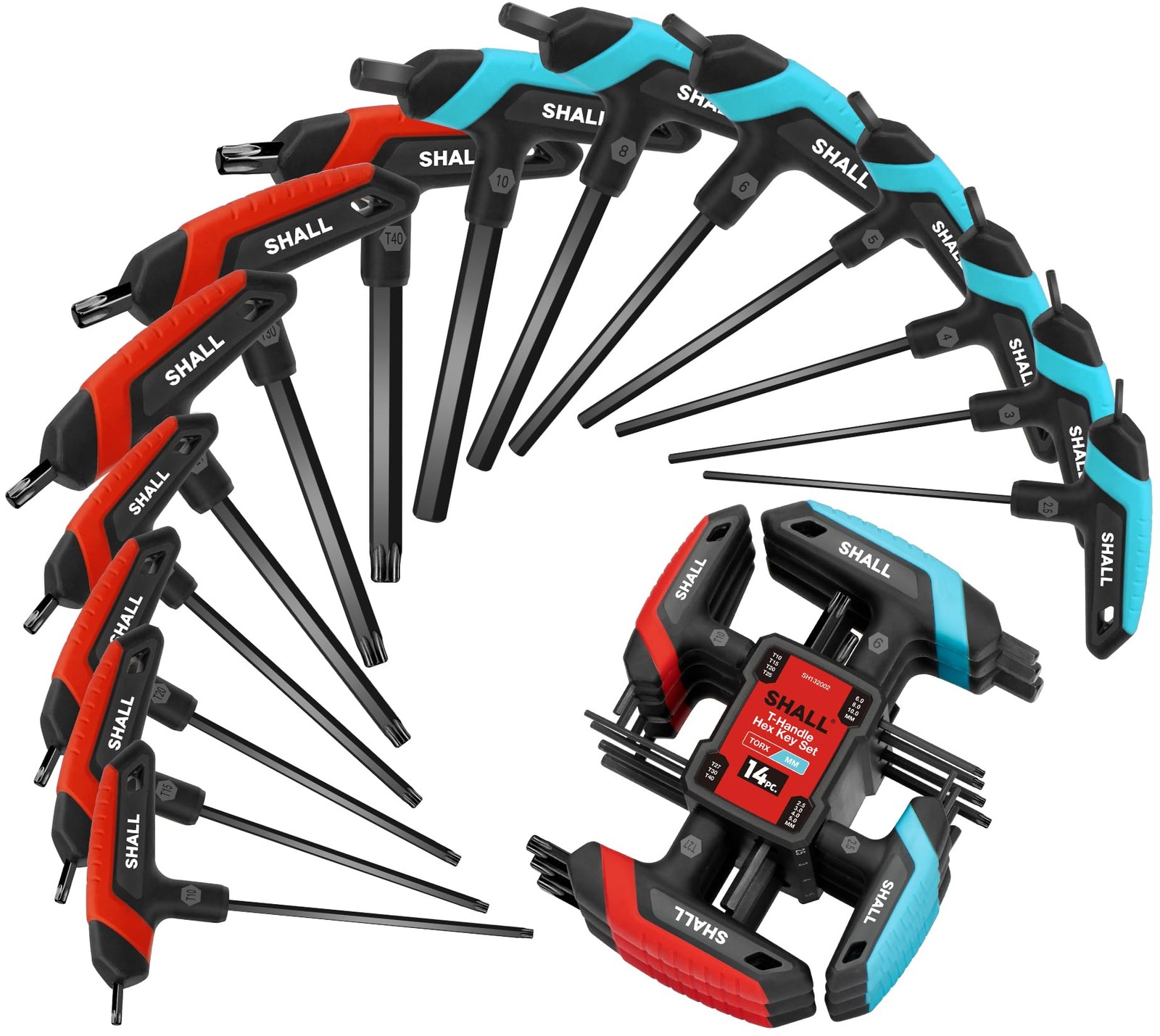 Shall Set 14 Chiavi a T: Massima Coppia per Riparazioni Auto e Bici