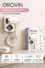 Asciugacapelli Hotel GROV 1800W Phon Parete Muro G-607