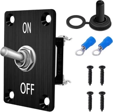 Toggle Switch 12V 30A Heavy Duty Waterproof Toggle Switch ON/Off 2 pin 2 Posi