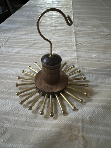 Vintage WOOD Tie Rack ( Holds 22 ) Hangs in closet  - Picture 9 of 10