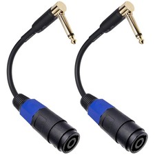 CESS-144 Speakon Female Connector to 1/4" Male TS Speaker Cable - Speak-on...
