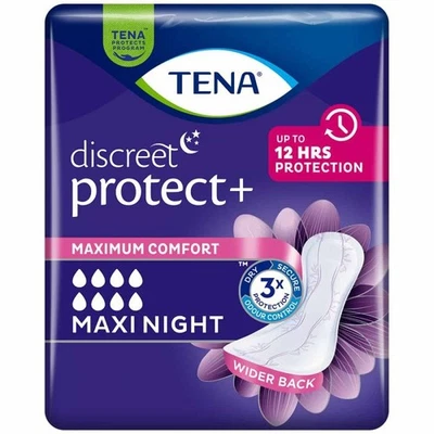 Tena Discreet Maxi Night - 8 Packs of 6