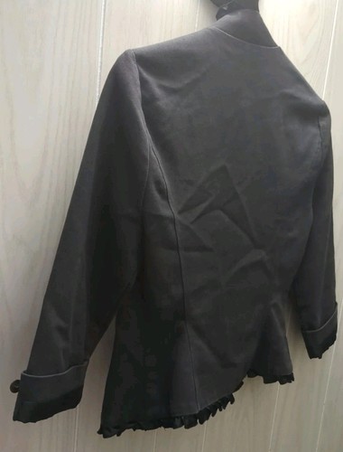 Giacca donna Stoosh taglia M blazer orlo arricciato bottoni stile steampunk - Foto 3 di 13