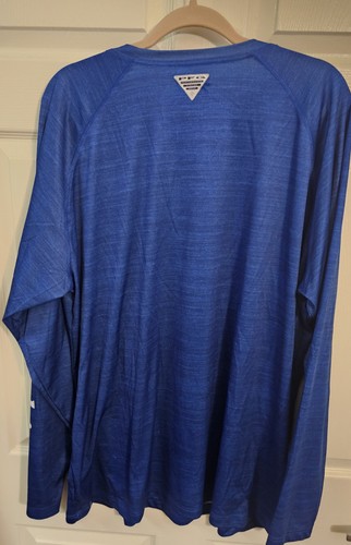 University Kentucky UK Wildcats Blue Columbia PFG XXL Fishing Shirt Long Sleeve - Picture 2 of 3