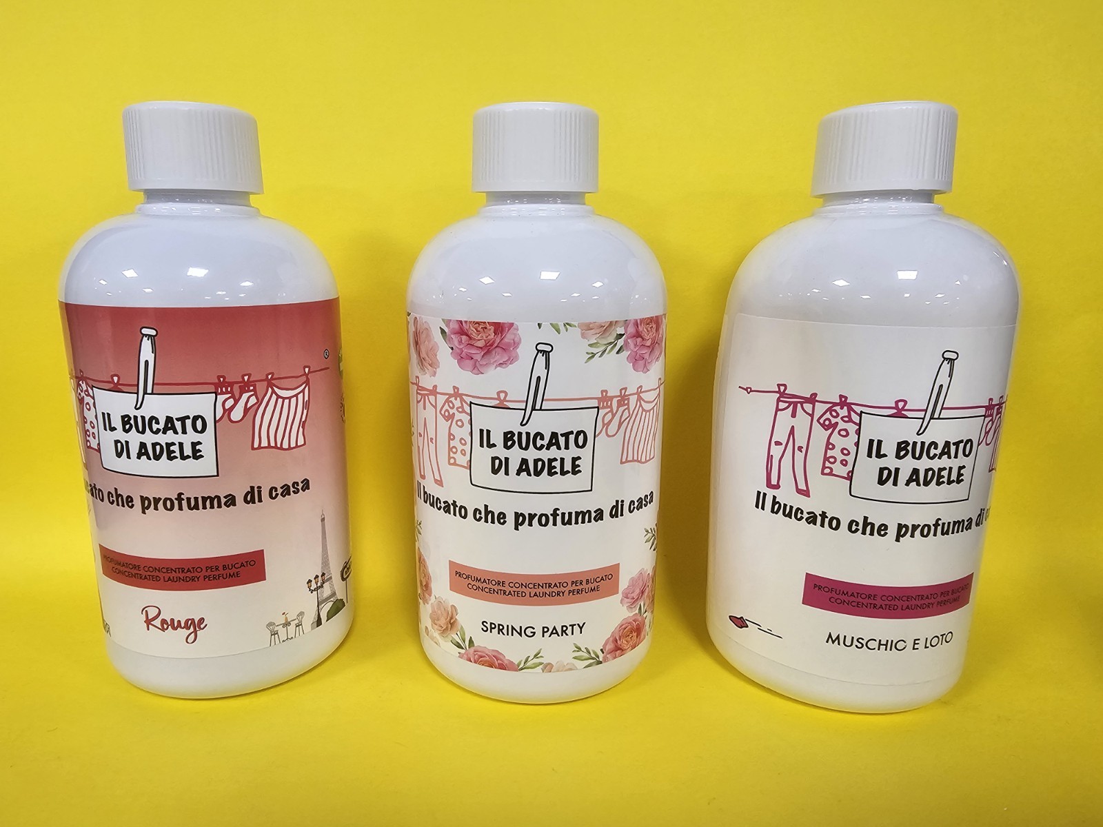 Set 3 Profumatori Bucato di Adele 500ml - Essenze Lavatrice