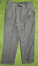 Burberry  s Men  s Vintage Wool Dress Pants Gray Pleated Trousers Mens 32x32 USA